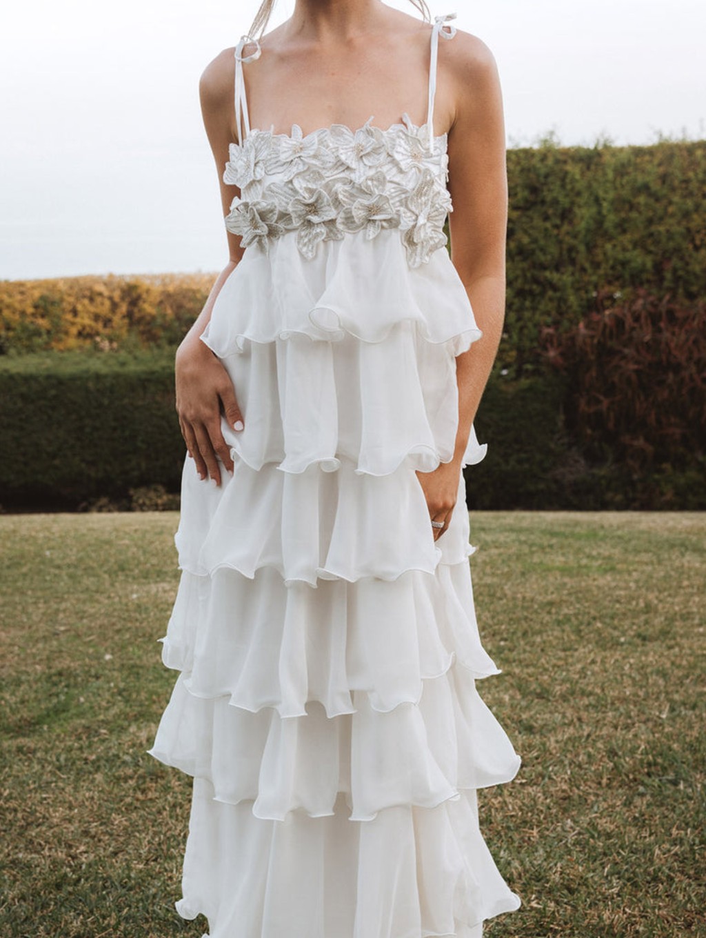 Nwot Show Me Your Mumu Gabriella Dress In White Enchanted Embellishment